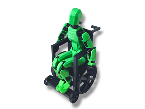  SILLA DE RUEDAS 3D PARA DUMMY ESCALA 1:13 (ACCESORIO DE COLECCIÓN)