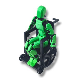  SILLA DE RUEDAS 3D PARA DUMMY ESCALA 1:13 (ACCESORIO DE COLECCIÓN)