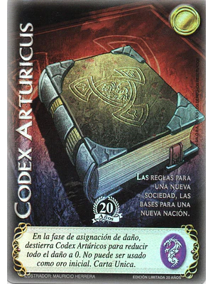 CODEX ARTURICUS - EDICION LIMITADA 20 AÑOS