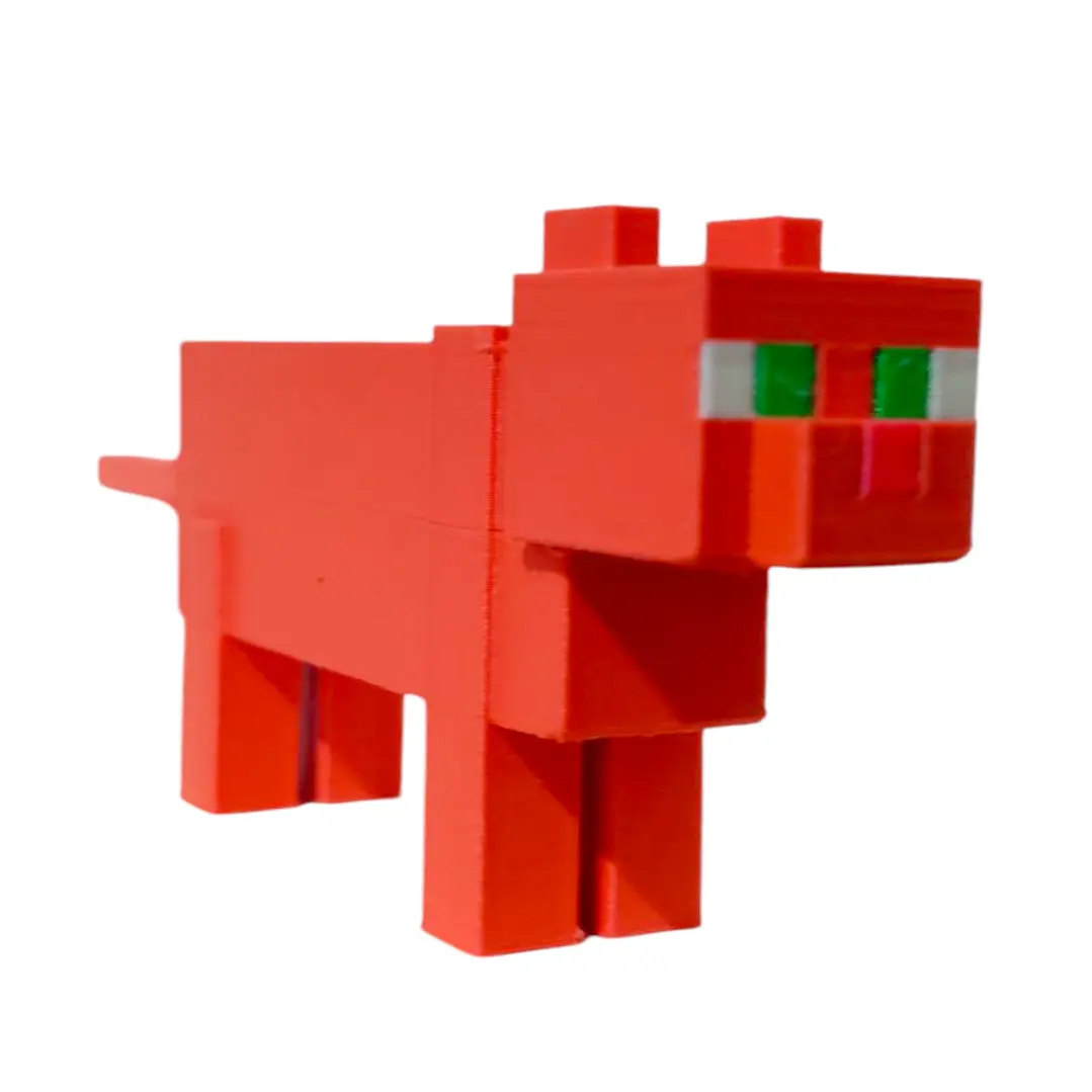 FIGURAS / GATO NARANJA MINECRAFT 1