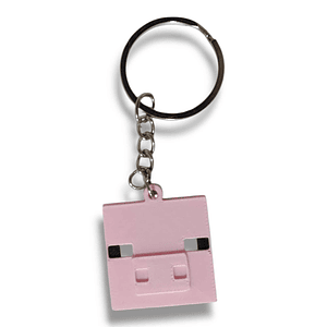 LLAVERO KEYCHAIN CERDO MINECRAFT