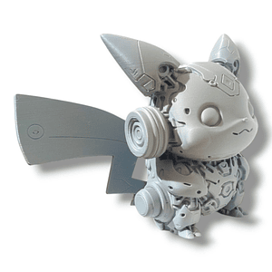 FIGURA CRIATURA ELÉCTRICA MECHA 3D ESTILO CHIBI – 10 CM