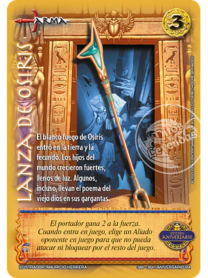 LANZA DE OSIRIS - VERSION ANIVERSARIO - ANIVERSARIO RA