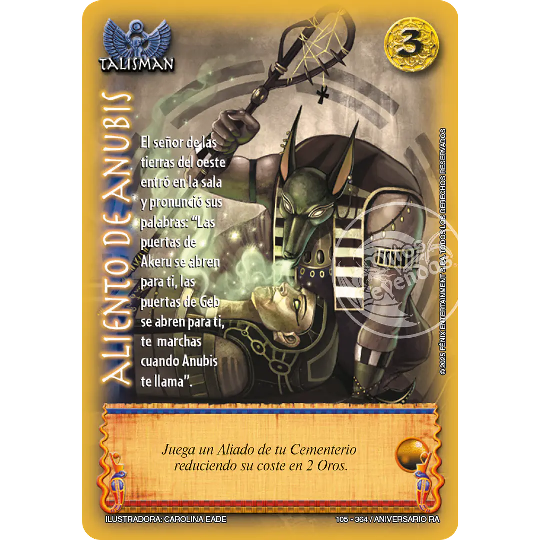 ALIENTO DE ANUBIS - REAL - ANIVERSARIO RA 1