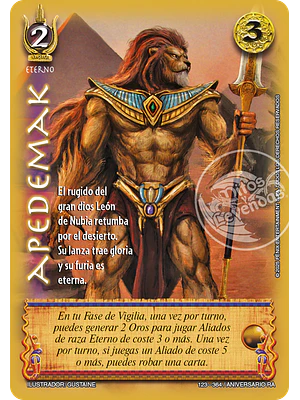 APEDEMAK - REAL - ANIVERSARIO RA