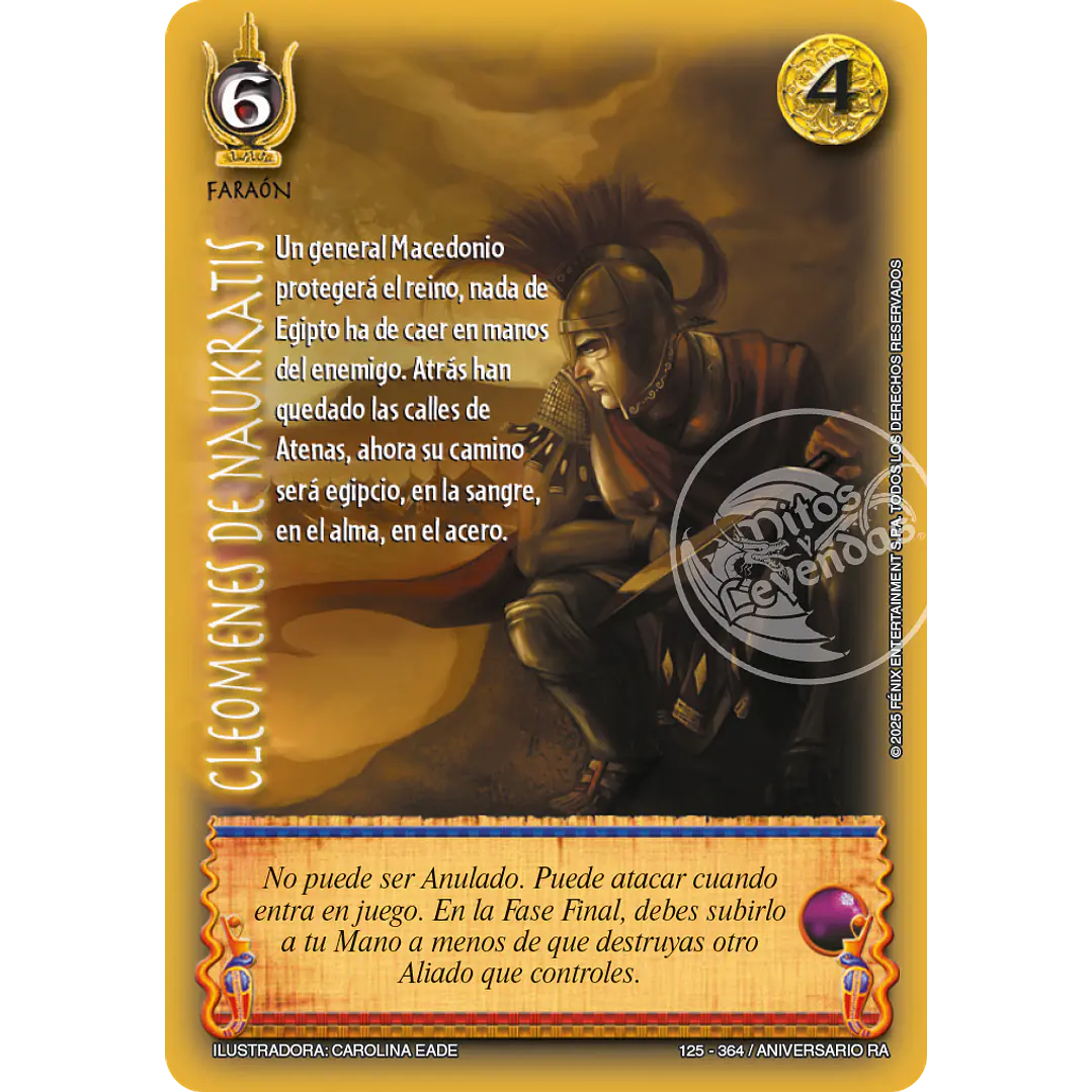 CLEOMENES DE NAUKRATIS - REAL - ANIVERSARIO RA 1