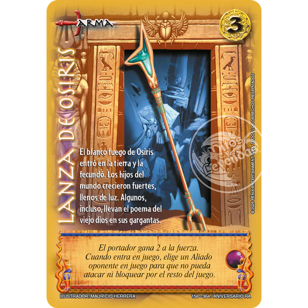 LANZA DE OSIRIS - REAL - ANIVERSARIO RA 1
