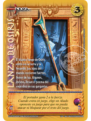 LANZA DE OSIRIS - REAL - ANIVERSARIO RA