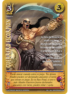 GUERRERO ESCORPION - CORTESANA - ANIVERSARIO RA