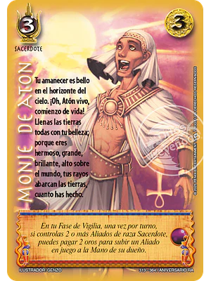 MONJE DE ATON - VASALLO - ANIVERSARIO RA