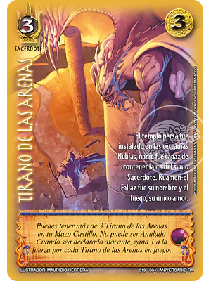 TIRANO DE LAS ARENAS - VASALLO - ANIVERSARIO RA