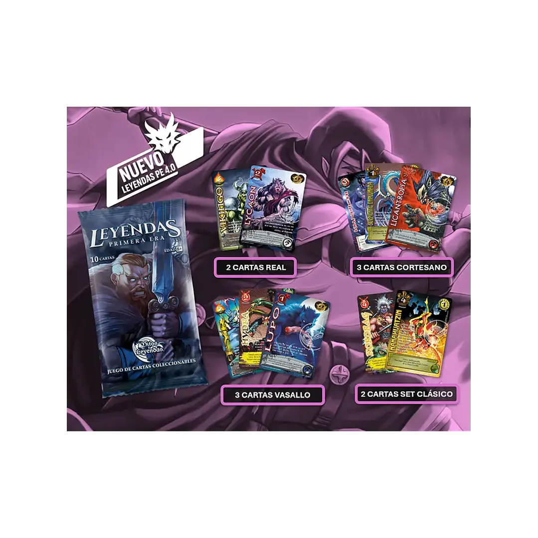 PACK 10 SOBRES LEYENDAS PE 4.0 MITOS Y LEYENDAS  2