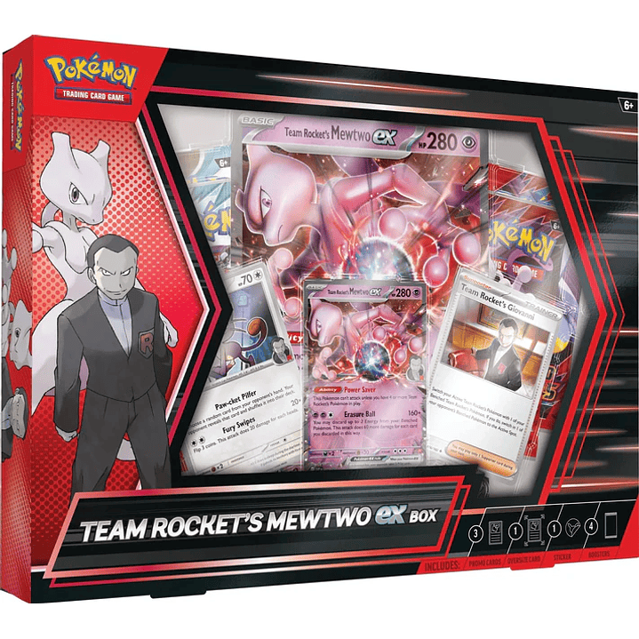 MEWTWO EX BOX POKEMON TCG: TEAM ROCKET’S 1