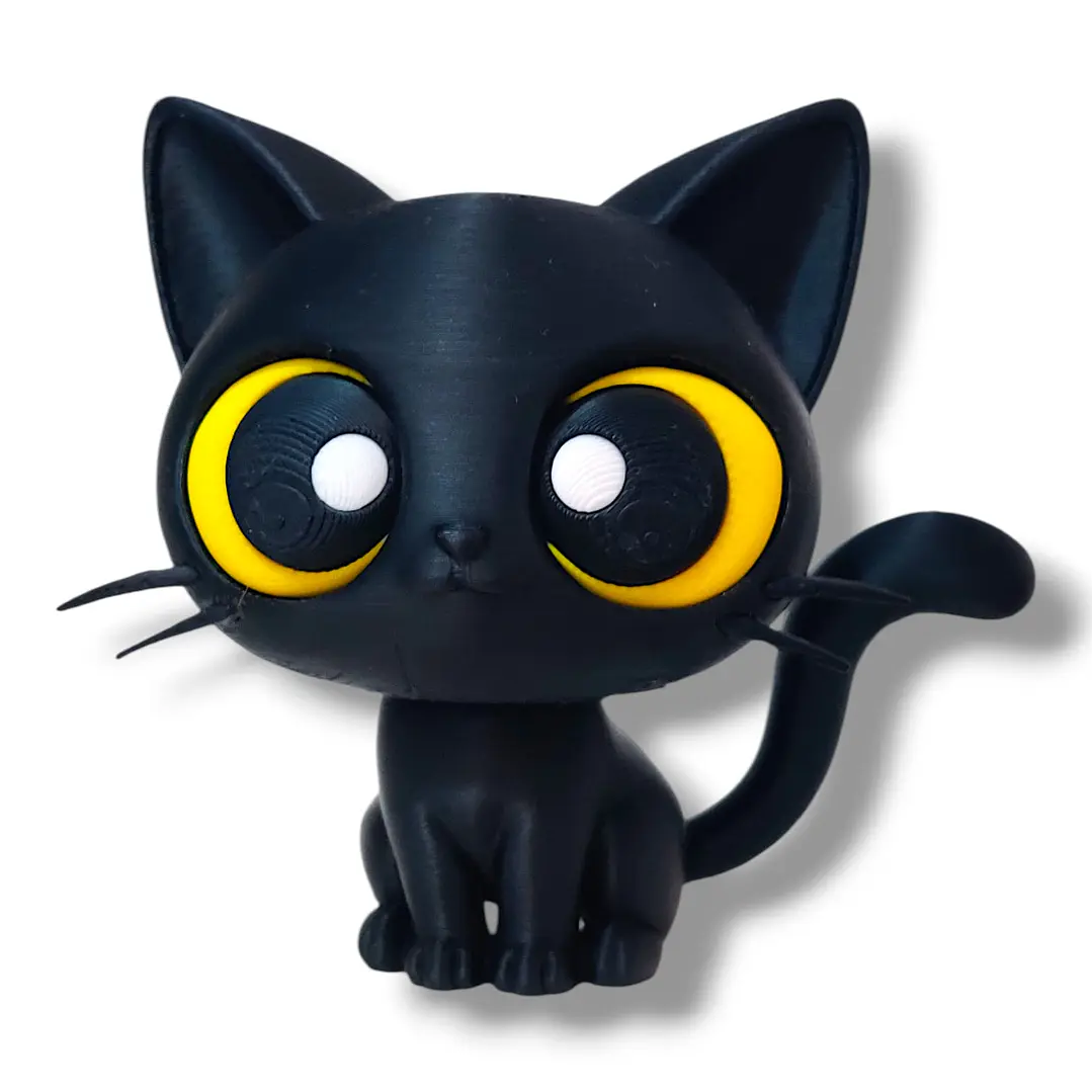 FIGURA GATO NEGRO – MIRADA HIPNÓTICA (10 CM) 1