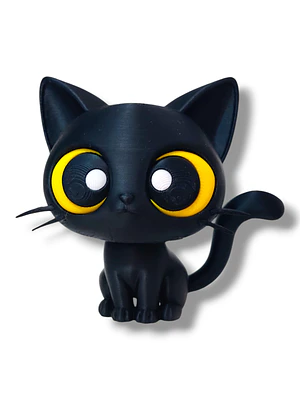 FIGURA GATO NEGRO – MIRADA HIPNÓTICA (10 CM)