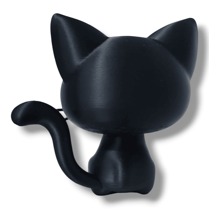 FIGURA GATO NEGRO 3D – MIRADA HIPNÓTICA (10 CM) 2