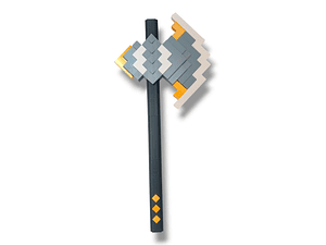 HACHA DECORATIVA 3D – ESTILO PIXEL (53 CM)