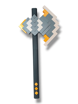 HACHA DECORATIVA 3D – ESTILO PIXEL (53 CM)