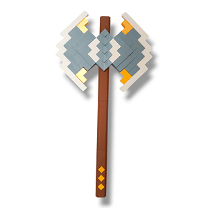 HACHA DOBLE DECORATIVA 3D – ESTILO PIXEL (53 CM)