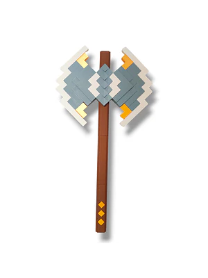 HACHA DOBLE DECORATIVA – ESTILO PIXEL (53 CM)