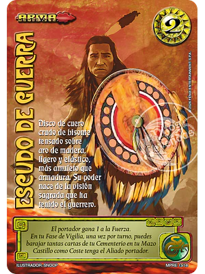 ESCUDO DE GUERRA - MUNDOS PERDIDOS - NUBE ROJA