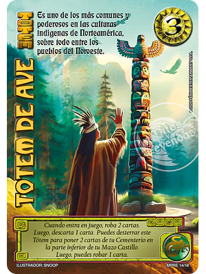 TOTEM DE AVE - MUNDOS PERDIDOS - NUBE ROJA