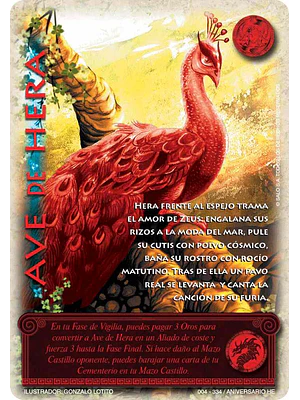 AVE DE HERA ROJA - ANIVERSARIO HE