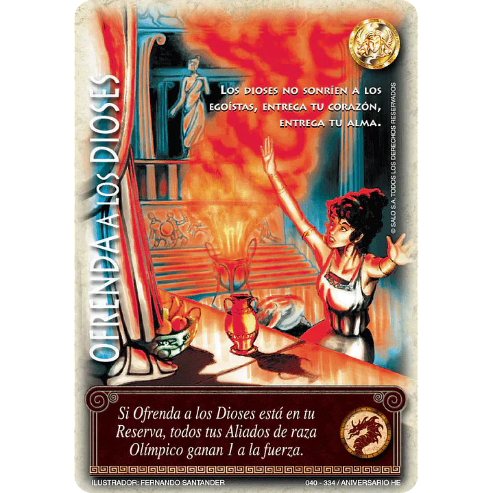 OFRENDA A LOS DIOSES - HELÉNICA ANIV - MR 1