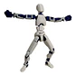 DUMMY 13 (TITAN 13)  ESQUELETO AZUL - VARIEDADES - Miniatura 7