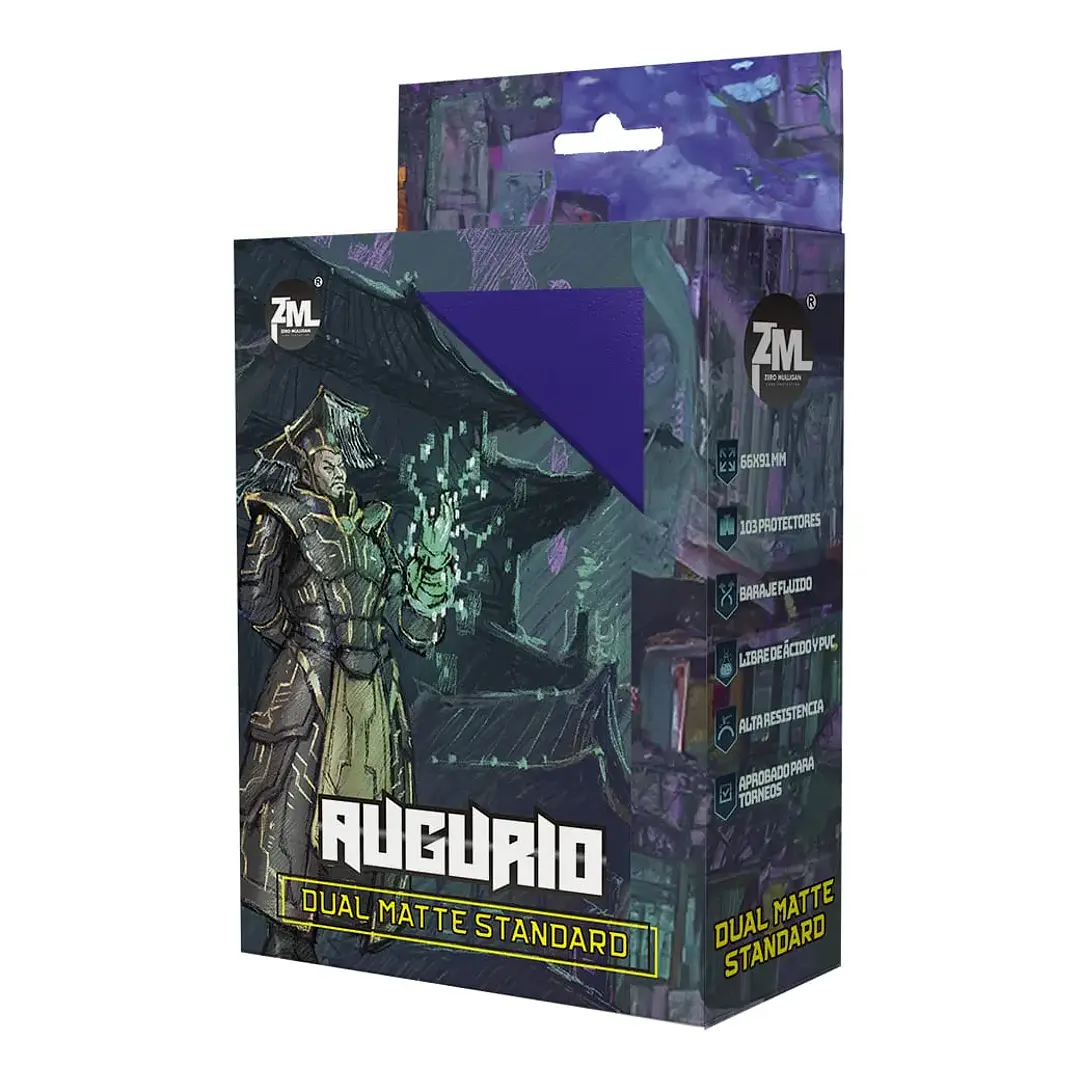 Protector Zero Mulligan Augurio Standard Dual Matte Morado 1