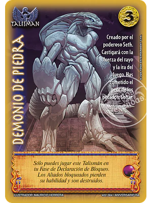 DEMONIO DE PIEDRA BUY A BOX - RELATOS DOMINIOS DE RA 