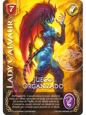 LADY CALVAUR - JUEGO ORGANIZADO 