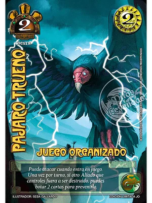 PAJARO TRUENO - JUEGO ORGANIZADO