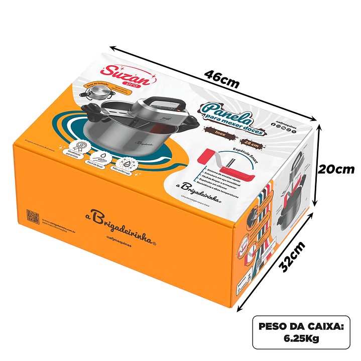 Panela para Mexer Doces Susan Pro Inox 28cm - A Brigadeirinha 13