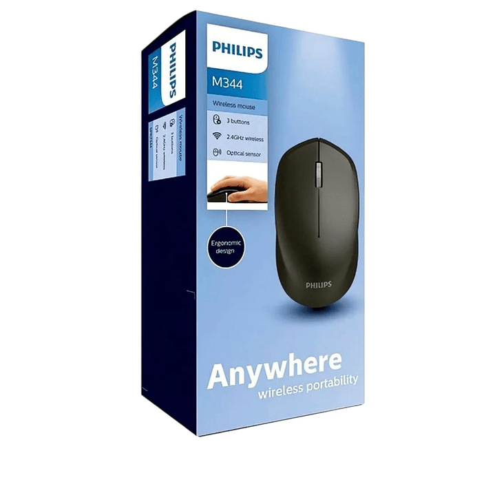 Mouse Inalámbrico Philips M344 Negro  5