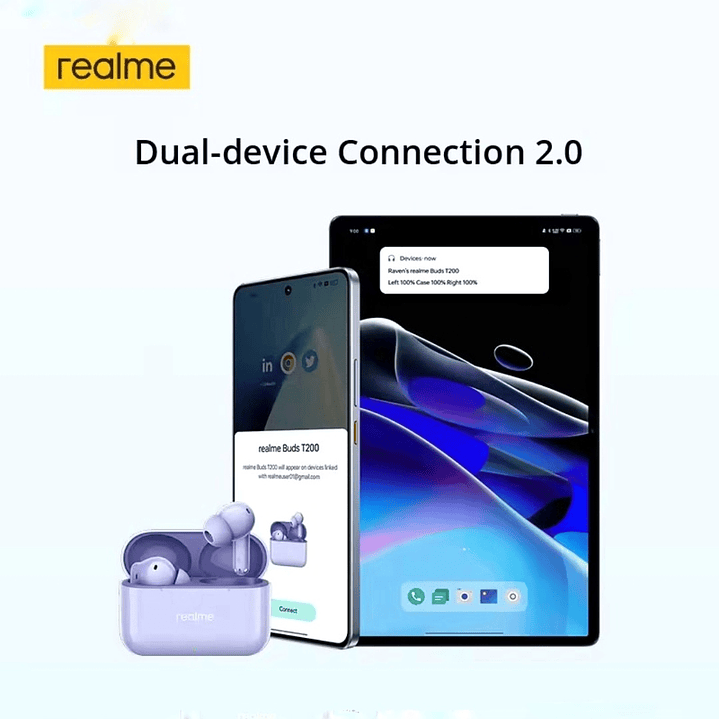Audífonos Inalámbricos REALME BUDS T200  TWS  6