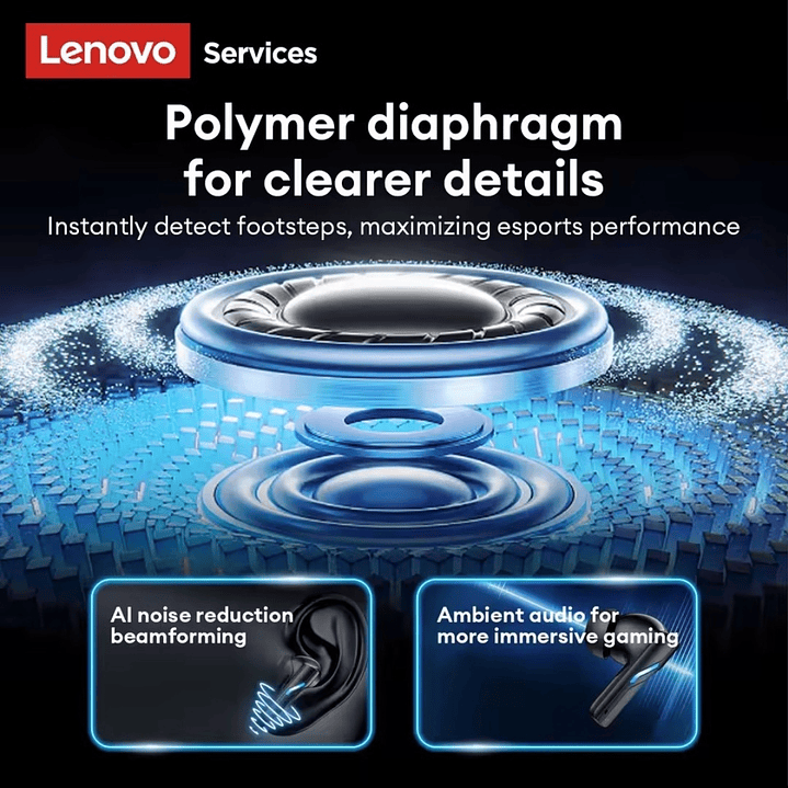 Audífonos Inalámbricos LENOVO SERVICES  GT 100  TWS  3