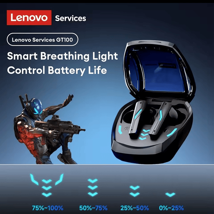 Audífonos Inalámbricos LENOVO SERVICES  GT 100  TWS  4