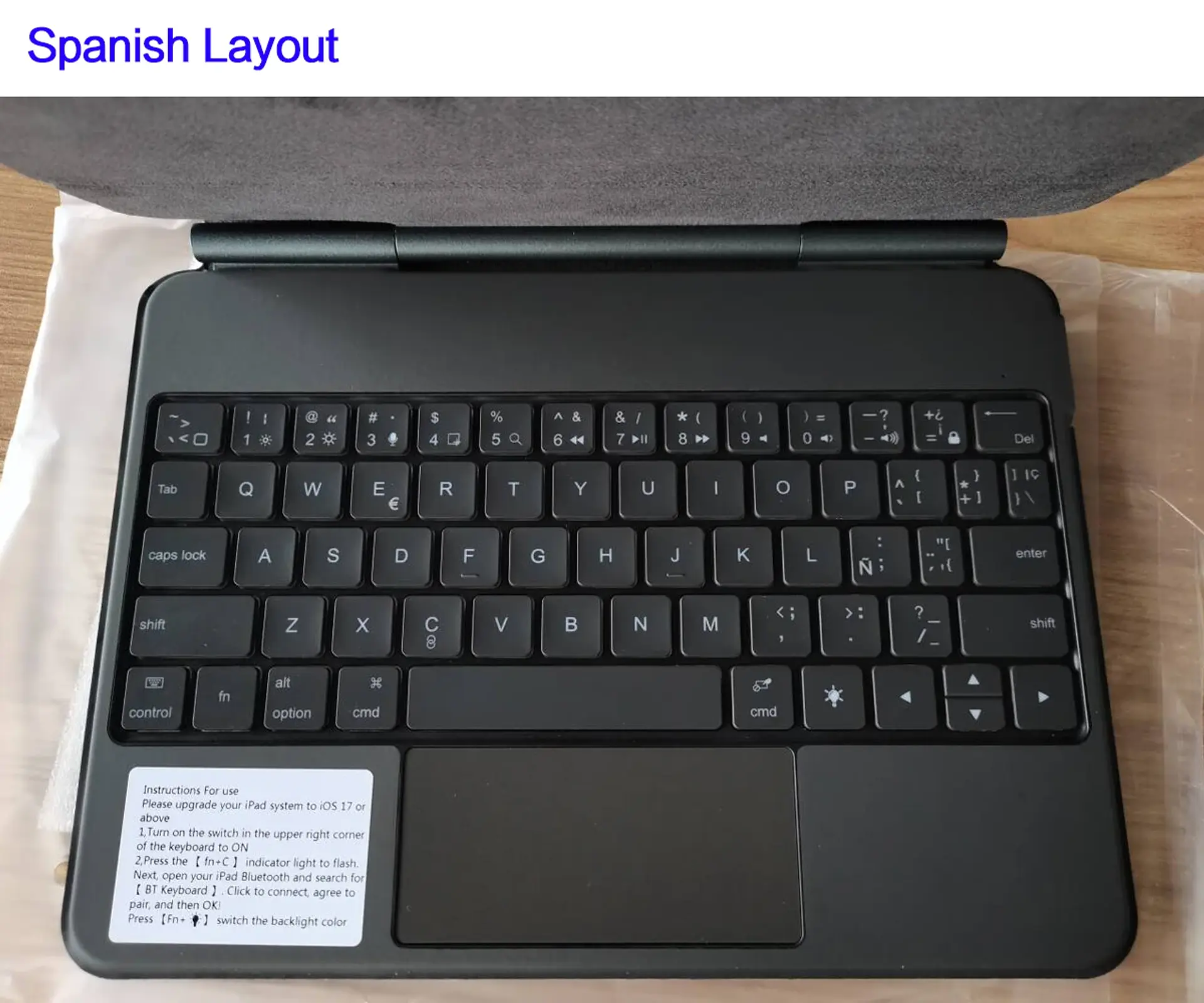 Teclado magnetico retroiluminado para IPad 8