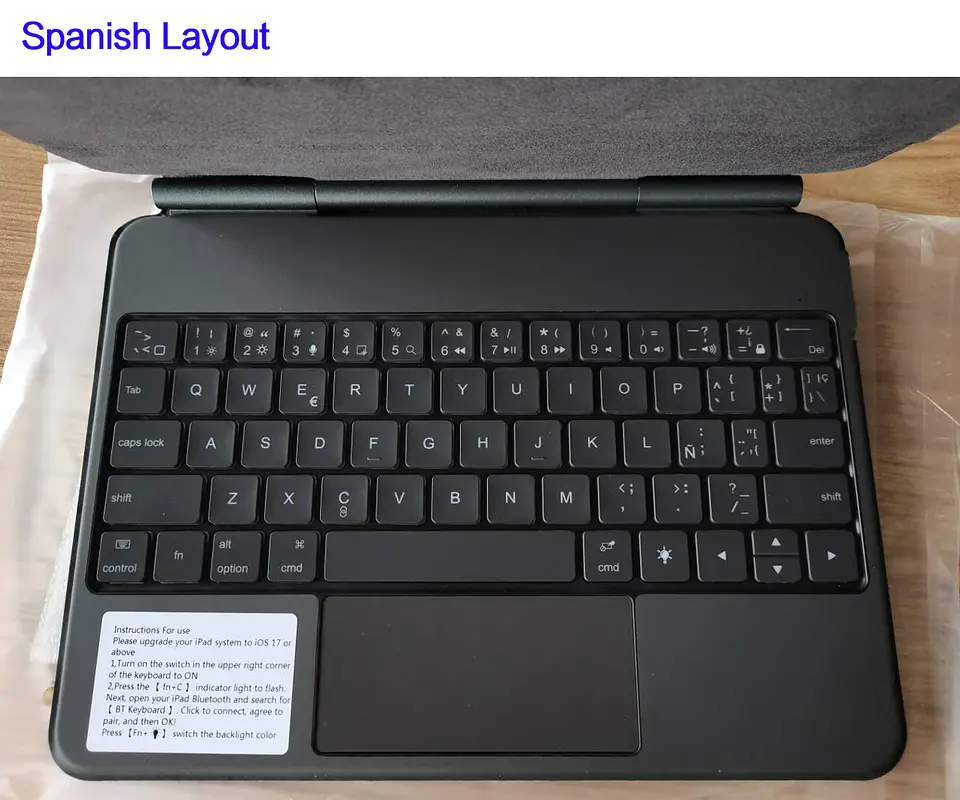 Teclado magnetico retroiluminado para IPad 8