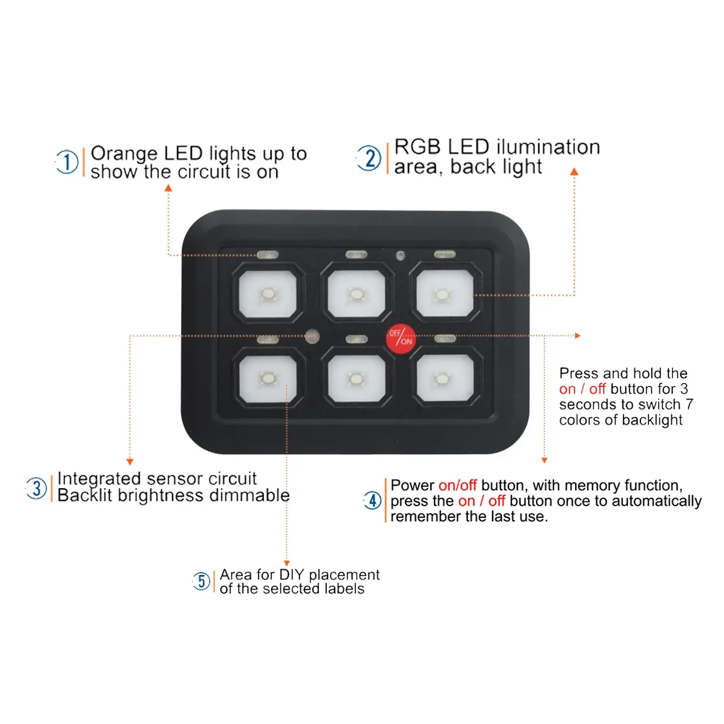 Botones de encendido para camioneta vehiculo 4x4 overland  3