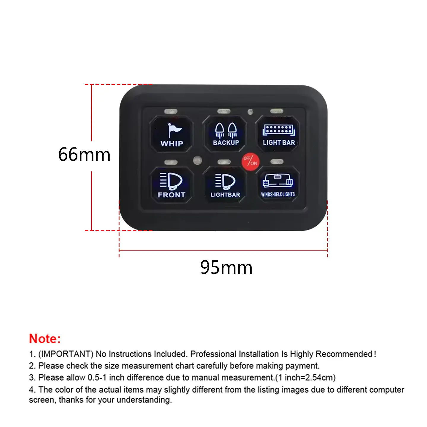 Botones de encendido para camioneta vehiculo 4x4 overland  5