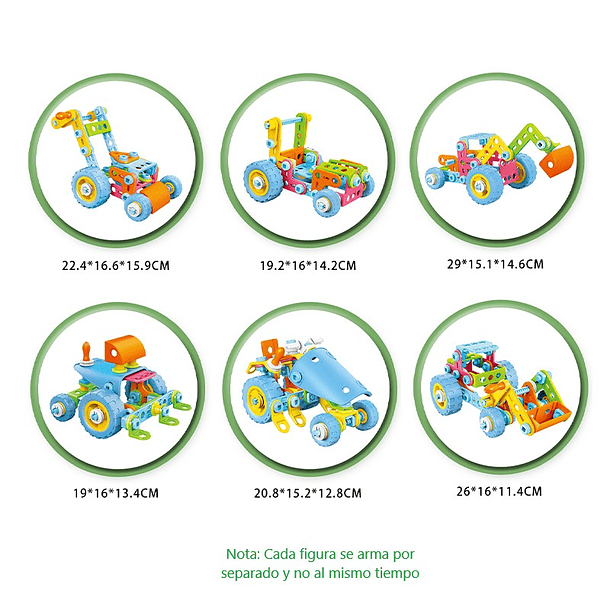 Set De Máquinas Armables 6 En 1 - Flexible - 118 piezas 2