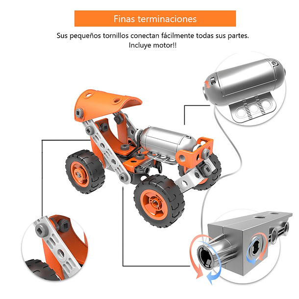 Set De Máquinas Armables 5 En 1 - Con motor - 86 piezas 5
