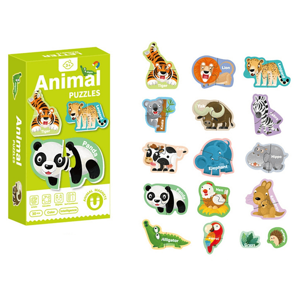 Mini puzzle magnético de animales