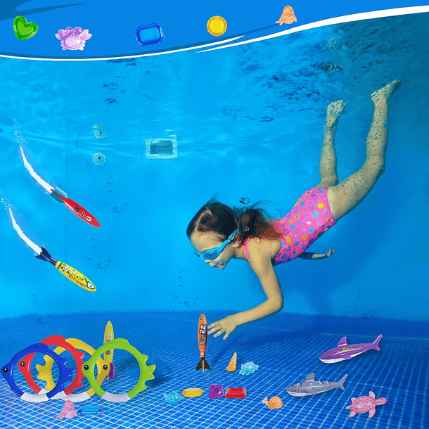 Set de 20 juegos de buceo para piscina 3