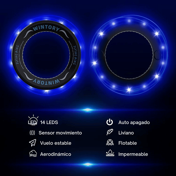 Frisbee Disco Volador Luminoso Led 4