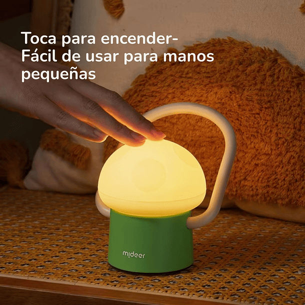 Lámpara y luz de noche recargable con forma de honguito 4