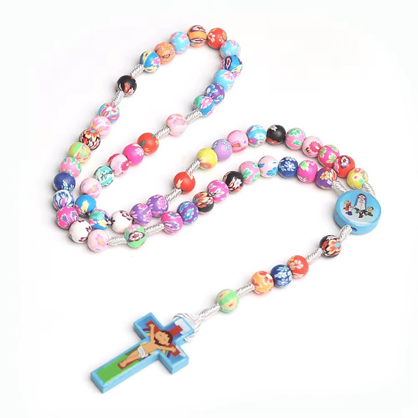 Rosario Católico De Madera Para Niños Con Estuche Premium 6