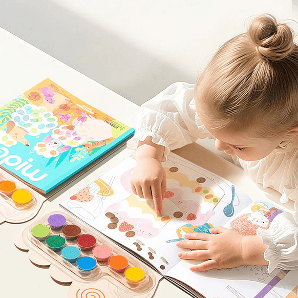 Kit libro para colorear con pintura de dedos 4